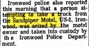 Classic Motor Inn (Sandpiper Motel) - 1966 Manager Stops Truck Theft (newer photo)